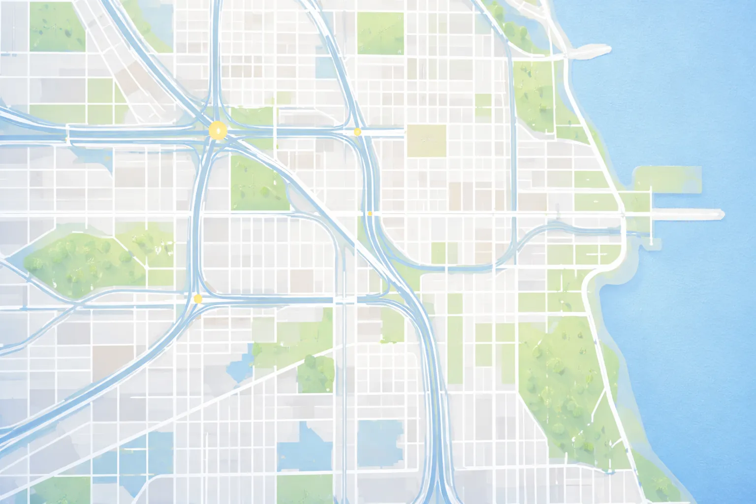 Abstract city map illustration in soft tones
